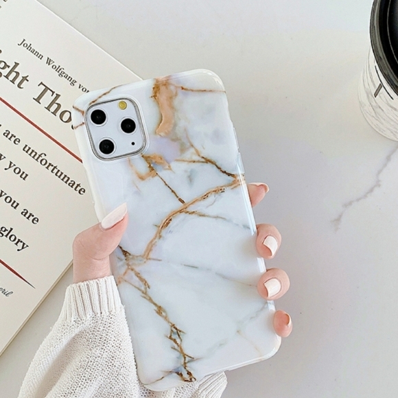 iPhone 12 Case Marble iPhone 12 Pro Case Cute Marble & Holder - Picture 5 of 6